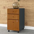 Bush Business Furniture Cubix 3-Drawer Mobile Vertical File Cabinet, Letter/Legal Size, Natural Cher