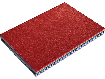 Better Office Glitter EVA Foam Sheets, Assorted Colors, 20/Pack (01151)