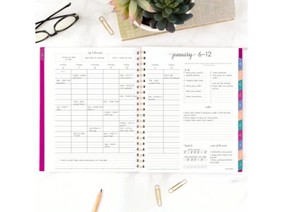 2025 AT-A-GLANCE Harmony 8.5 x 11 Weekly & Monthly Planner, Poly Cover, Beetroot (1099-905-56-25)