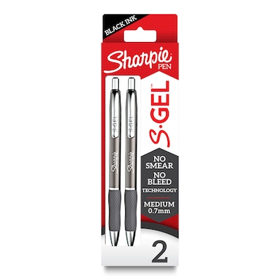 Sharpie S-Gel | Gel Pens | Medium Point (0.7mm) | Black, Red & Blue Ink | 3  Count