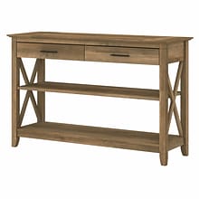 Bush Furniture Key West 47 x 16 Console Table with Drawers and Shelves, Reclaimed Pine (KWT248RCP-