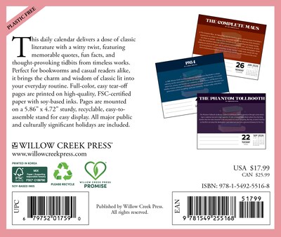 2026 Willow Creek Cover to Cover 6.2 x 5.4 Day-to-Day Calendar (55168)