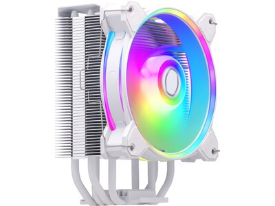 Cooler Master Hyper 212 Halo 120mm Rifle Bearing CPU Air Cooler with RGB Lighting, White (RR-S4WW-20PA-R1)