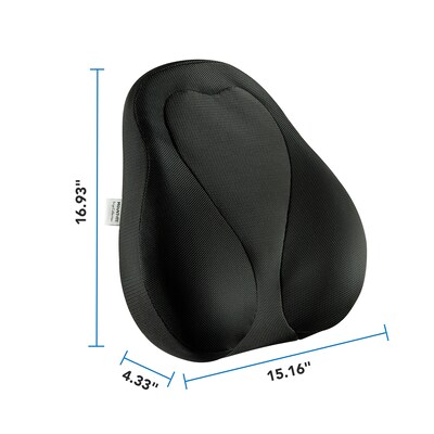 Mount-It! Ergo Collection Memory Foam Curved Back Support, Black (MI-1105)