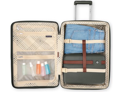 Samsonite Virtuosa 23" Hardside Carry-On Suitcase, 4-Wheeled Spinner, TSA Checkpoint Friendly, Pine Green (149176-1693)