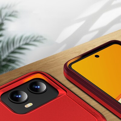 SaharaCase Raider Series ArmorPro Case for Motorola G 5G (2024), Viper Red (CP00568)