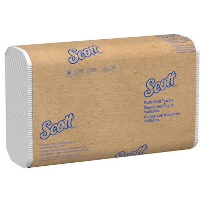Scott Essential Recycled Multifold Paper Towels, 1-ply, 250 Sheets/Pack, 16 Packs/Carton (1840)