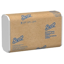 Scott Essential Recycled Multifold Paper Towels, 1-ply, 250 Sheets/Pack, 16 Packs/Carton (1840)