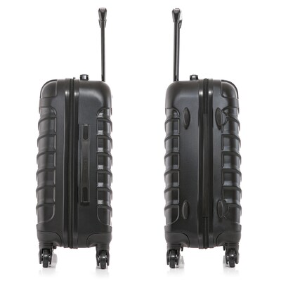 InUSA Endurance 21.45" Hardside Suitcase, 4-Wheeled Spinner, TSA Checkpoint Friendly, Black (IUEND00S-BLK)