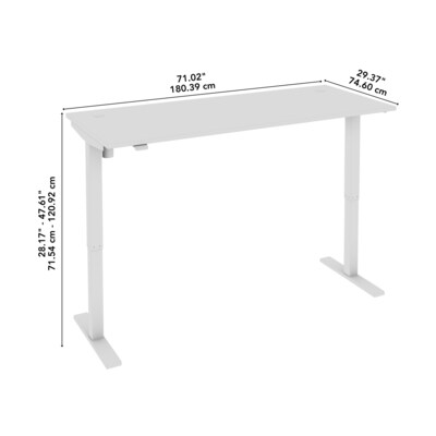 Bush Business Furniture Move 40 Series 72"W Electric Height Adjustable Standing Desk, Black Walnut/Cool Gray (M4S7230BWSK)