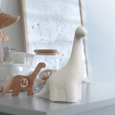 Simple Designs Porcelain Dinosaur Table Lamp (LT2093-WHT)