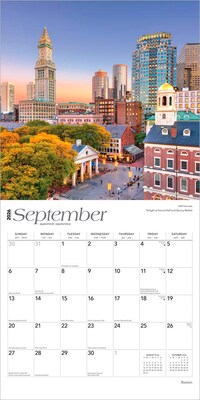 2026 BrownTrout Boston 12" x 12" Monthly Wall Calendar (9798330702572)