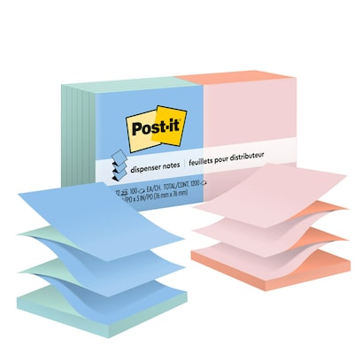 Post-it Pop Up Sticky Notes, 3 x 3 in., 12 Pads, 100 Sheets/Pad, The Original Post-it Note, Alternat