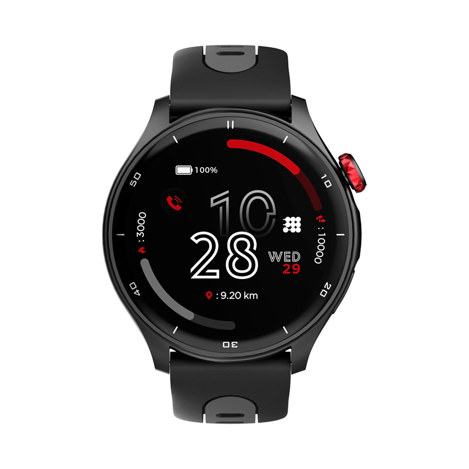 Cubitt AURA Pro Smartwatch, GPS, 36.32mm, Aluminum Case, Obsidian Black Sport Band (CT-AURAP1)