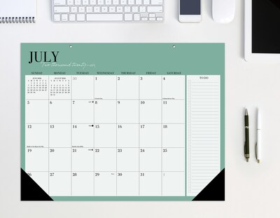 2026-2027 Willow Creek Modern 22" x 17" Academic Monthly Desk Pad Calendar (66027)