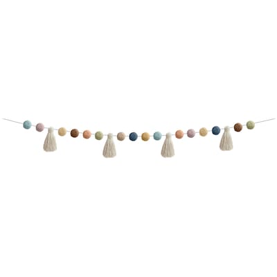 Teacher Created Resources Everyone is Welcome Pom-Poms and Tassels Garland, 3/Bundle (TCR7157-3)
