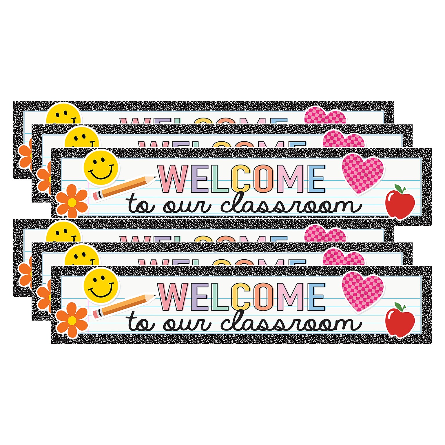 Teacher Created Resources Cool for School Welcome to Our Classroom Banner, 6/Pack (TCR9327-6)