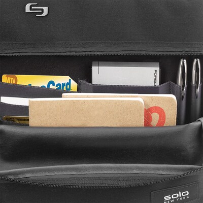Solo New York Duane Hybrid Polyester Briefcase, Laptop Compatible, Grey (UBN31010)