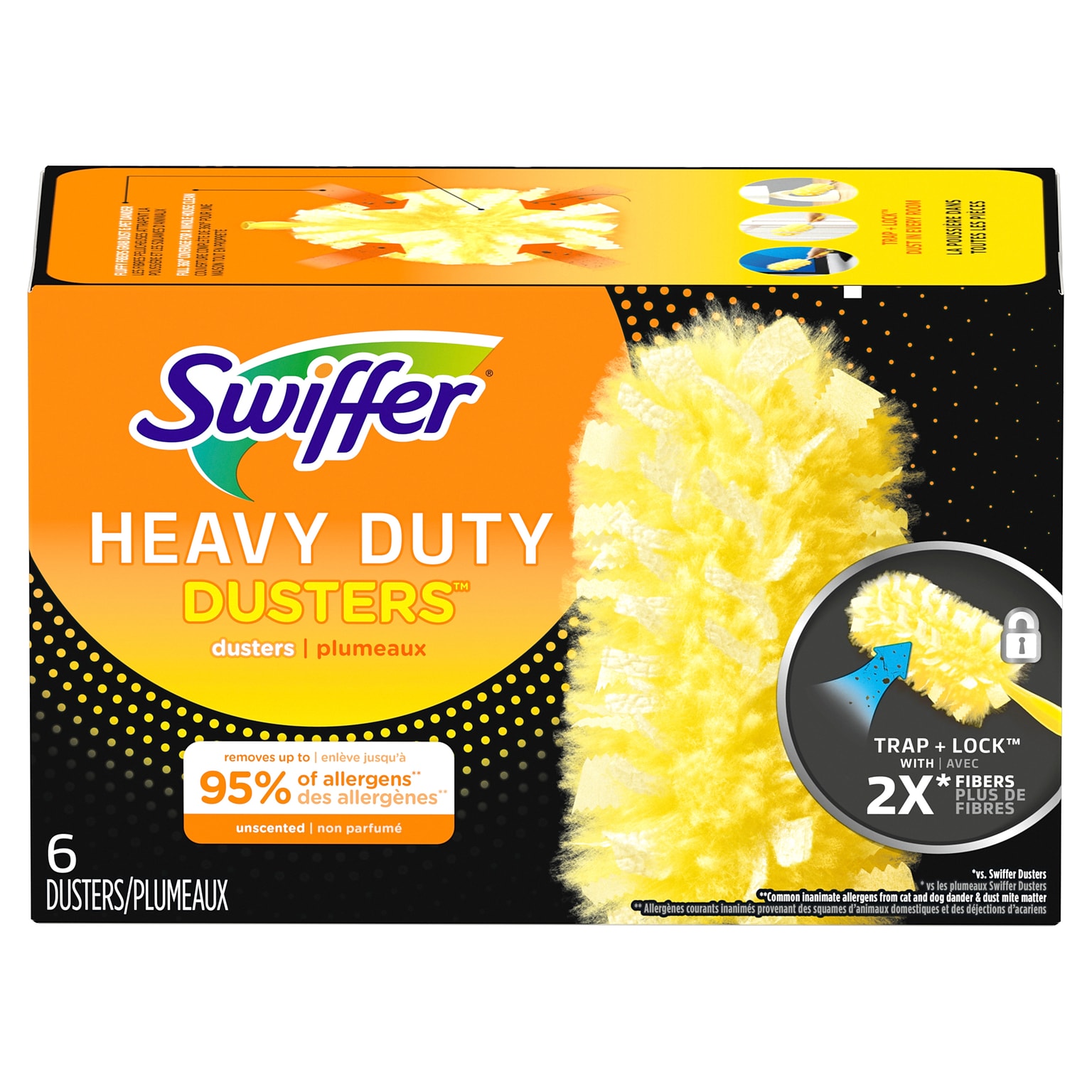 Swiffer Heavy Duty Duster Cloth Refills, Yellow, 6/Pack (16944)
