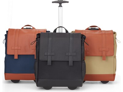 Francine Collection Wheels Up Laptop Backpack, Black (BKBUDGRL_SM)