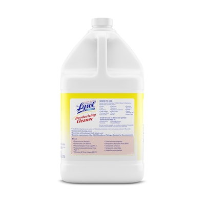 Lysol Professional Disinfecting Deodorizing Cleaner, Concentrate, Lemon Scent, 128 oz. (3624176334)