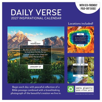 2027 TF Publishing Daily Verse 5.25" x 5.25" Daily Day-to-Day Calendar, Multicolored (27-3006)