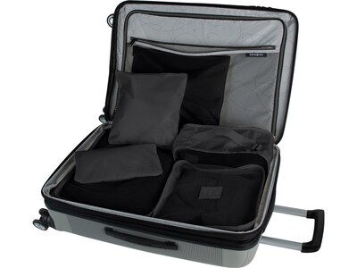 G Force 6-Piece Fabric Travel Pouch Set, Water Resistant, Black (27105-BLACK)