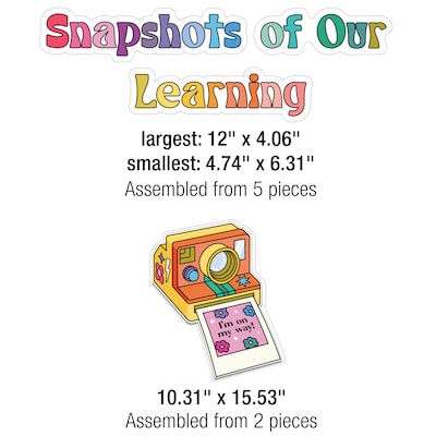 Carson-Dellosa Happily Ever Elementary Retro Remix Snapshots of Our Learning Bulletin Board Set (110595)