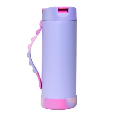Elemental Iconic Pop Stainless Steel Triple Wall Insulated Water Bottle, 14 oz., Lilac Tie Dye (EMLEB14LCTD33P)