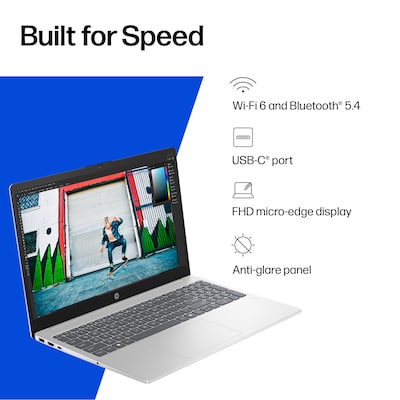 HP 15.6" FHD AI Laptop, Intel Core Ultra  5 225U, 8GB RAM, 512GB SSD, +9 Hours Battery, Windows 11 Home