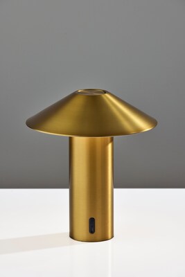 Adesso ADS360 Pina 10.5"H LED Table Lamp, Antique Brass (AD9205-21)