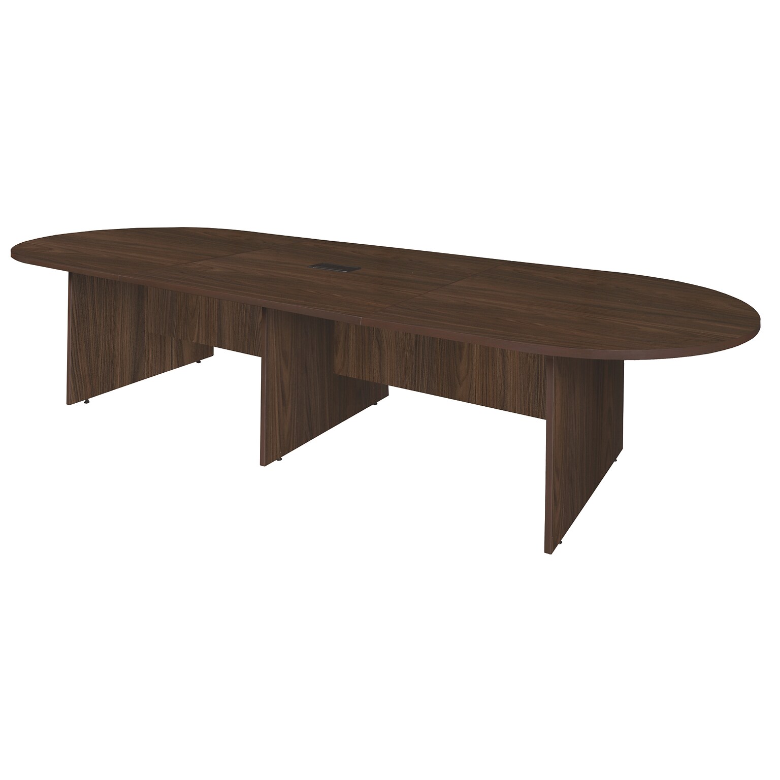 Regency Legacy 12 ft. Racetrack Laminate Conference Table with Charging Port, Neo Walnut (LCTRT14452NW)