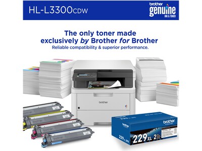 Brother HL-L3300CDW Wireless Digital Multi-Function Printer, Laser Quality Output, Refresh Subscription Eligible