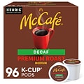 McCafe Premium Roast Decaf Coffee Keurig® K-Cup® Pods, Medium Roast, 96/Carton (080443CT)