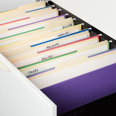 Staples Heavy Duty Hanging File Folders, 1/5-Cut Tab, Legal Size, Assorted Colors, 25/Box (345001)