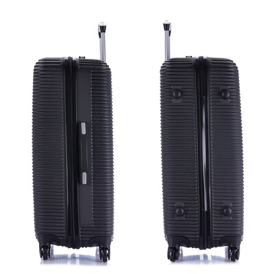 InUSA Royal 28" Hardside Suitcase, 4-Wheeled Spinner, TSA Checkpoint Friendly, Black (IUROY00L-BLK)