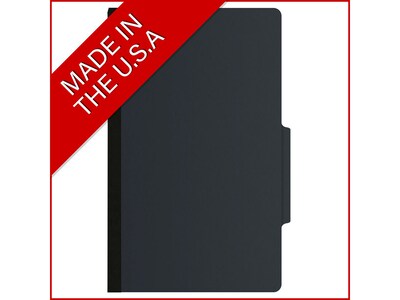 Medical Arts Press Pressboard Classification Folder, 2 Dividers, 2" Expansion, Legal Size, Black, 10/Box (DV-T52-26-3BLK)