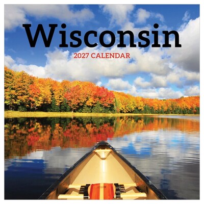 2027 TF Publishing Wisconsin 12 x 12 Monthly Wall Calendar, Multicolored (27-1041)