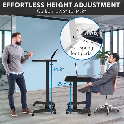 Mount-It! 24"W Manual Adjustable Standing Laptop Desk, Black (MI-7997BLK)