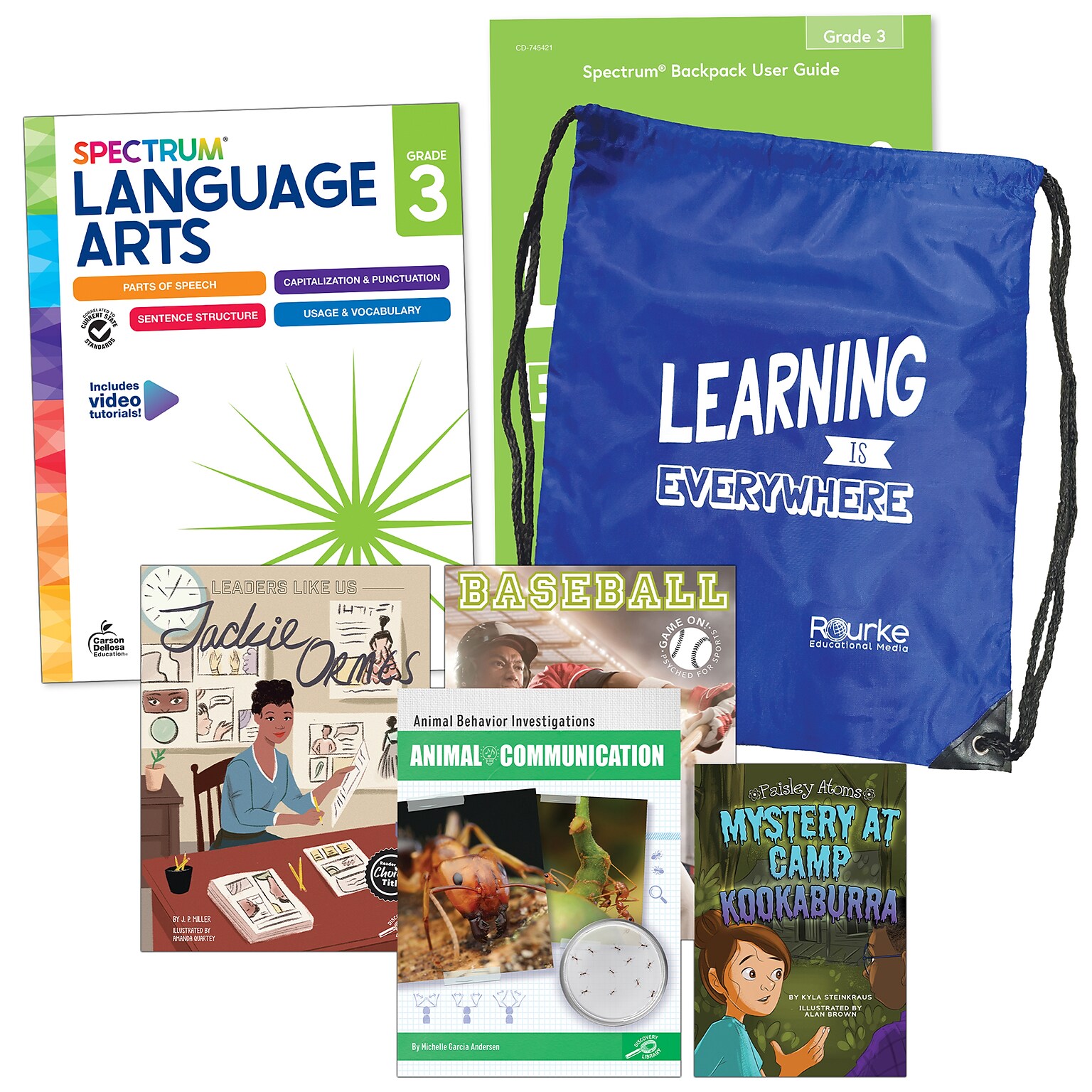 Spectrum Language and Literacy Backpack, Grade 3 Workbook, 6/Set (CD-745412)