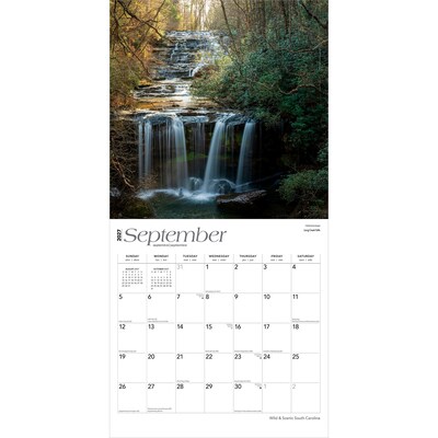 2027 BrownTrout South Carolina Wild & Scenic 12" x 12" Monthly Wall Calendar (9798330710850)