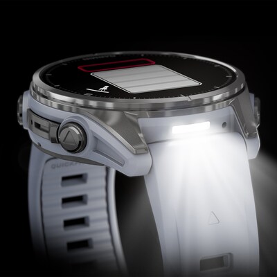 Garmin fenix 8 AMOLED Multisport GPS Smartwatch, Stainless Steel & Whitestone, 43mm (GRM0290300)