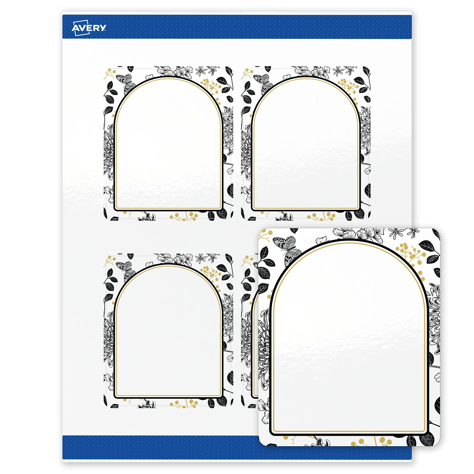 Avery Rectangle Laser/Inkjet Multipurpose Labels, 4 x 3-1/3, White, 40/Pack (19479371014)