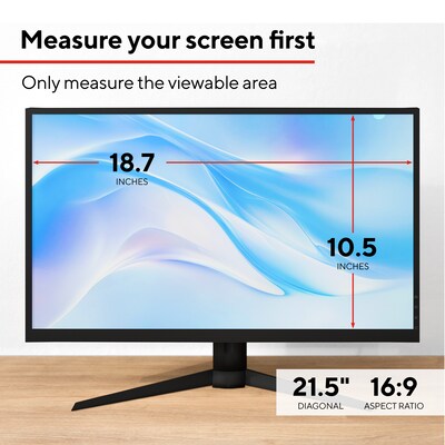 Staples TECH Anti-Glare Privacy Filter for 21.5" Widescreen Monitor (16:9) (ST62133-CC)
