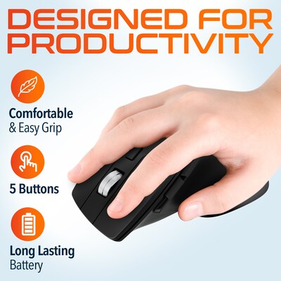 Delton S18 Wireless Optical Mouse, Black (DMS18-WB)