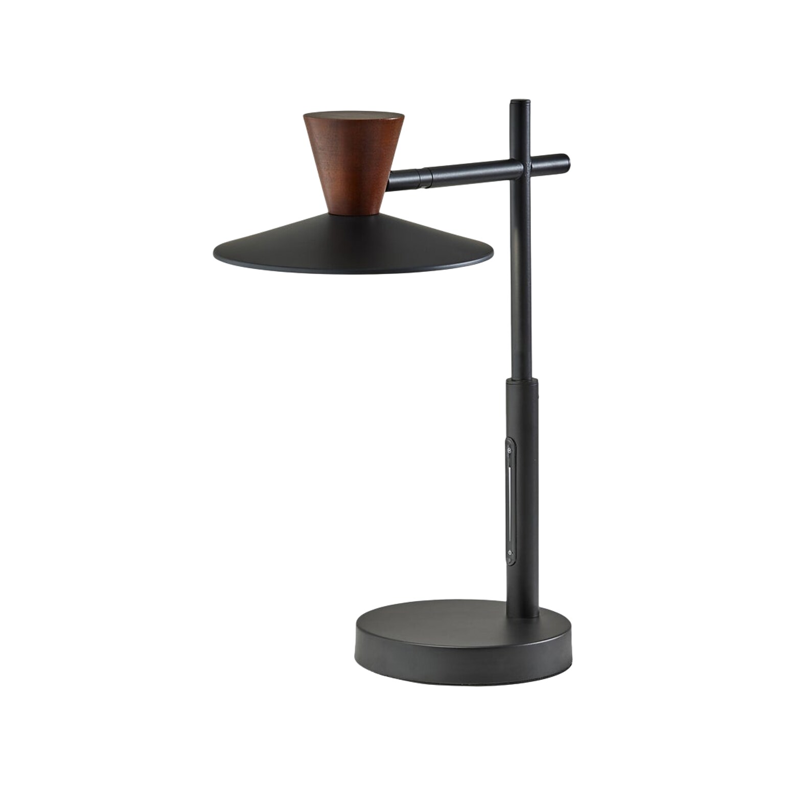 Adesso Elmore LED Desk Lamp, 16.5, Black/Walnut (5180-01)