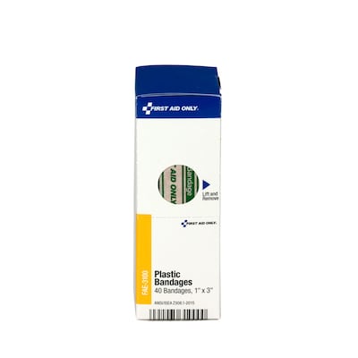SmartCompliance 1" x 3" Plastic Adhesive Bandages, 40/Box (FAE-3100)