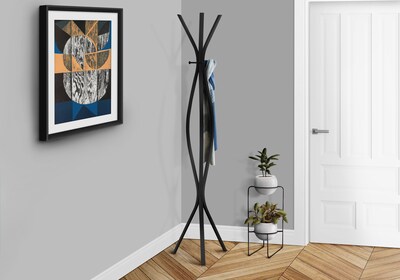 Monarch Specialties Inc. Coat Tree, Black, Metal (I 2051)