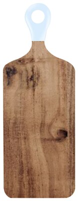 Jeanne Fitz Wood and White Collection Long Rectangle Charcuterie Board
