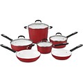 Elements 10-piece Non-Stick Ceramic Cookware Set - Red